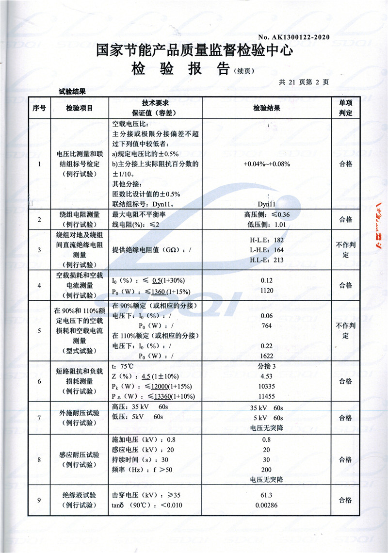 高低压试验报告-S11-1250淮安淮安淮安油浸式变压器-2.jpg